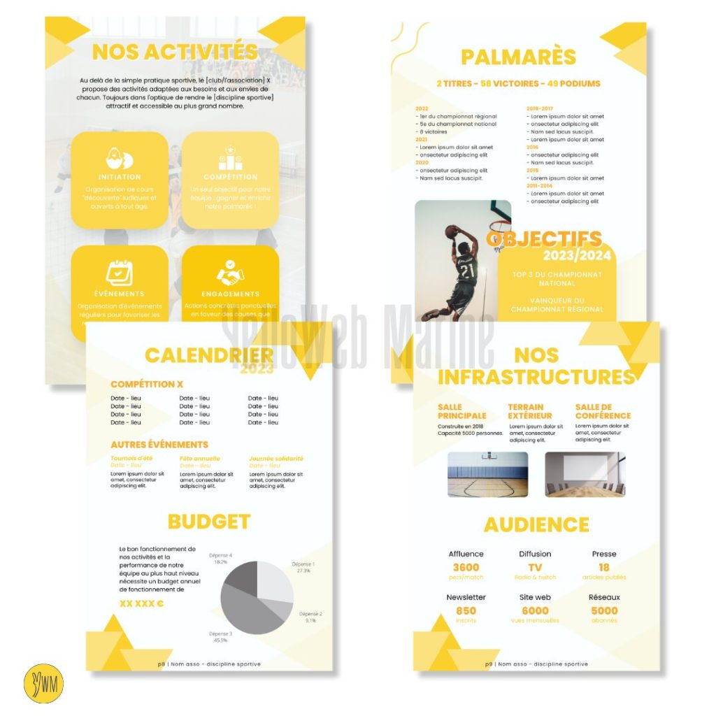 Exemple de dossier de sponsoring sportif pour club ou association ©yellowebmarine
