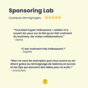 avis clients atelier Sponsoring Lab ©YelloWeb Marine
